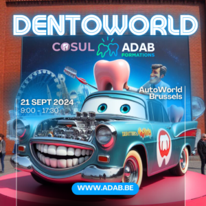 Conférence dentaire organisée par l'ADAB en partenariat avec le COSUL le 21 septembre 2024 au musée Autoworld de Bruxelles. Sujet : vers une dentisterie biologique.